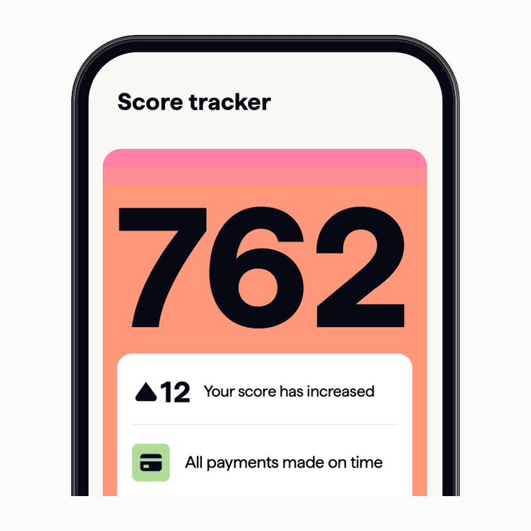 CheckMyFile score tracker showing a credit score on mobile